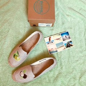 Soludos Lime & Coconut Espadrilles Smoking Slipper
